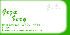 geza very business card